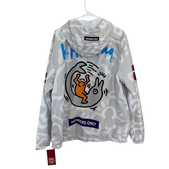 NWT Members Only x Keith Haring Windbreaker Jacket Sz XL - Picture 3 of 15
